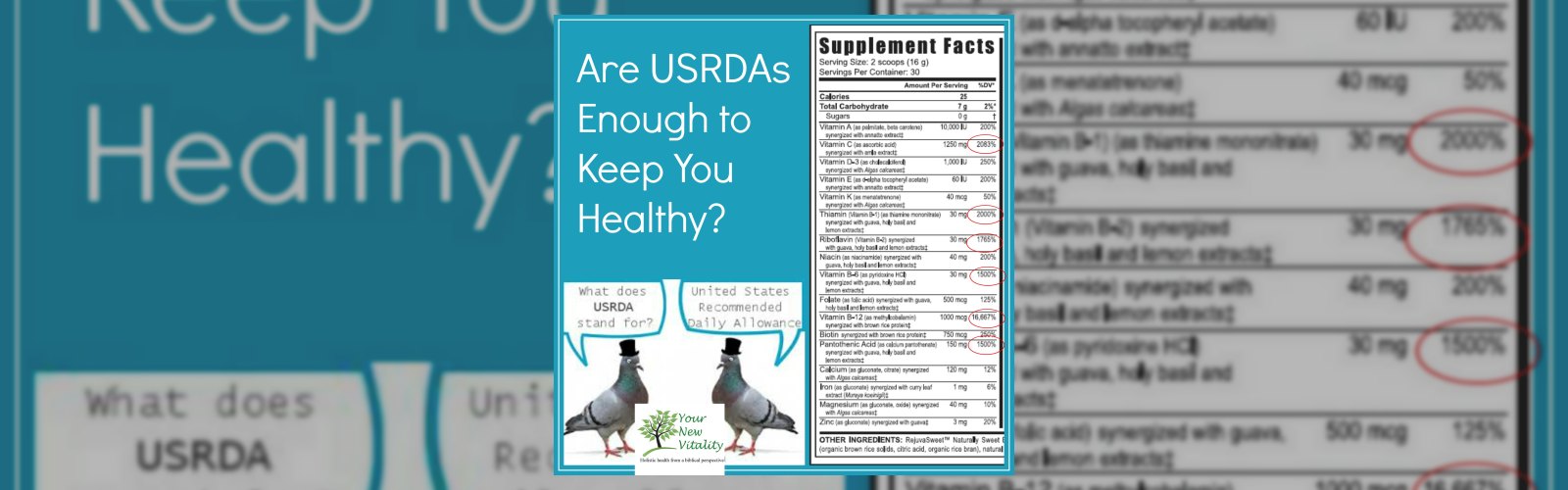 Are USRDAs Enough to Keep You Healthy?